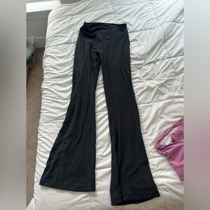 lulu black groove flare pants